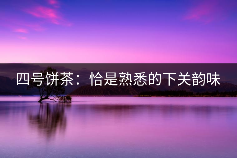 四號(hào)餅茶：恰是熟悉的下關(guān)韻味