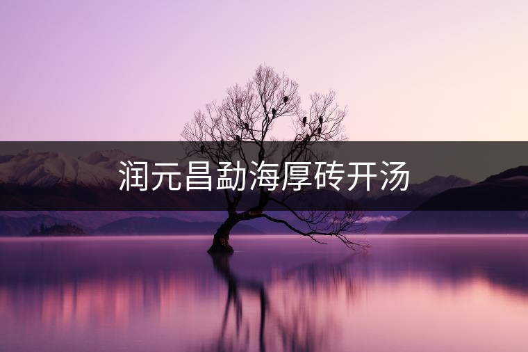 潤(rùn)元昌勐海厚磚開湯 潤(rùn)元昌勐海厚磚開湯