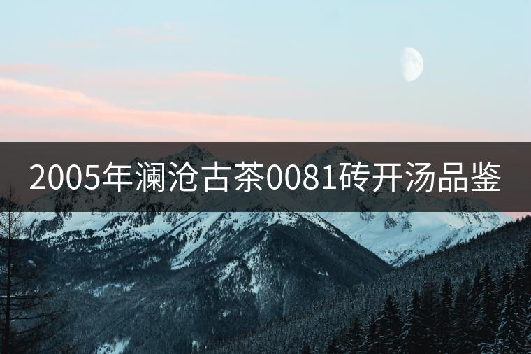 2005年瀾滄古茶0081磚開(kāi)湯品鑒