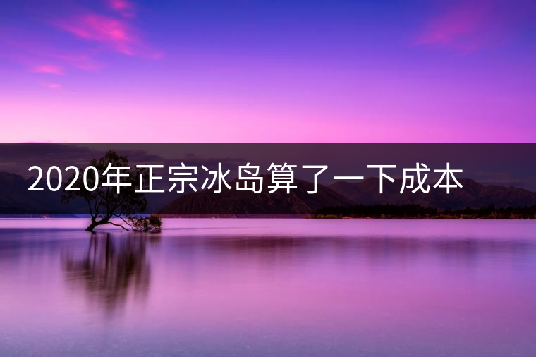 2020年正宗冰島算了一下成本，一般人真消費不起
