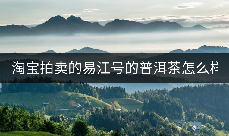 淘寶拍賣的易江號(hào)的普洱茶怎么樣? 淘寶拍賣的易江號(hào)的普洱茶怎么樣?