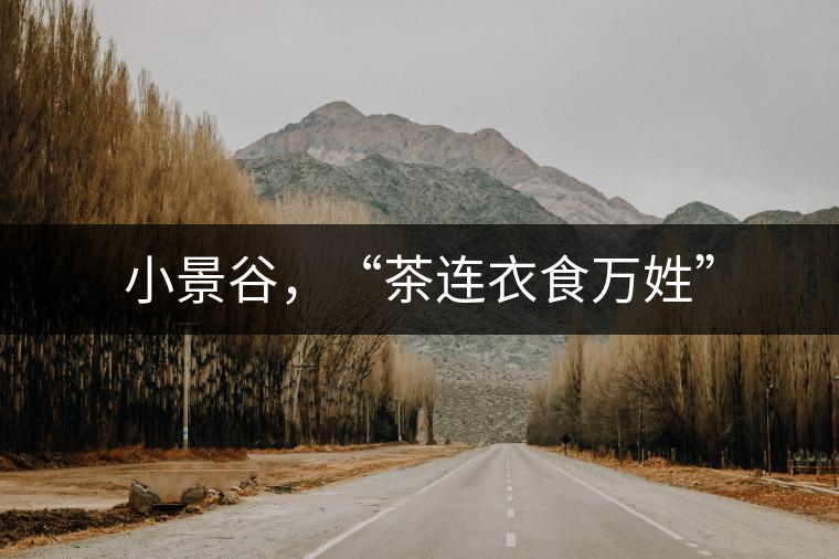 小景谷，“茶連衣食萬姓”