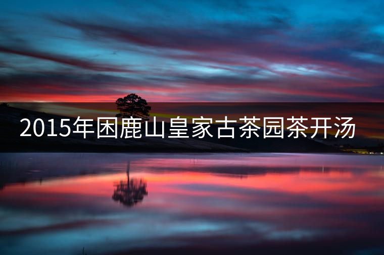 2015年困鹿山皇家古茶園茶開湯品鑒