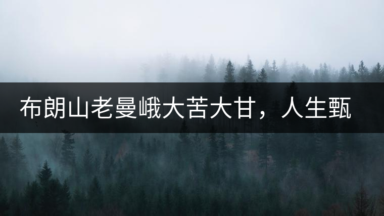 布朗山老曼峨大苦大甘，人生甄味