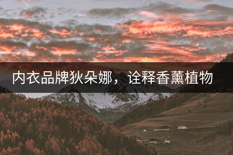 內(nèi)衣品牌狄朵娜，詮釋香薰植物精油內(nèi)衣新潮流！