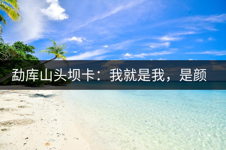 勐庫山頭壩卡：我就是我，是顏色不一樣的煙火