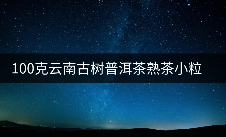 100克云南古樹普洱茶熟茶小粒裝特級(jí)糯米香小金磚小沱茶小方磚茶