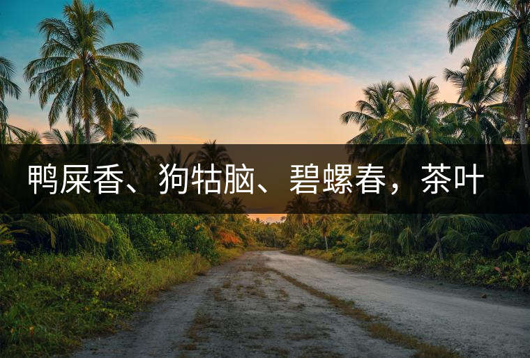 鴨屎香、狗牯腦、碧螺春，茶葉到底是如何被命名的