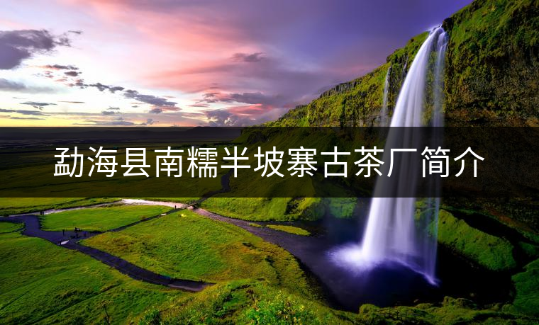 勐??h南糯半坡寨古茶廠簡(jiǎn)介 勐海縣南糯半坡寨古茶廠簡(jiǎn)介