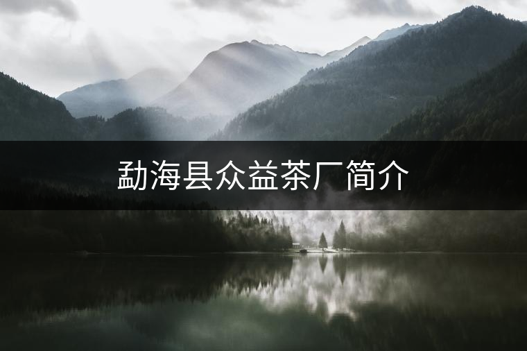 勐海縣眾益茶廠簡介 勐海縣眾益茶廠簡介