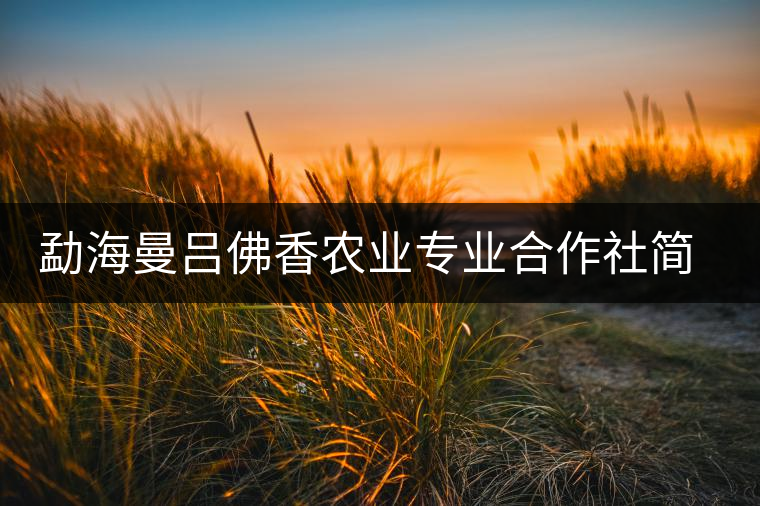 勐海曼呂佛香農業(yè)專業(yè)合作社簡介 勐海曼呂佛香農業(yè)專業(yè)合作社簡介