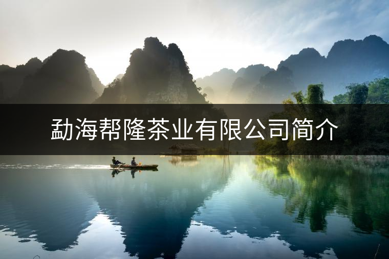勐海幫隆茶業(yè)有限公司簡(jiǎn)介 勐海幫隆茶業(yè)有限公司簡(jiǎn)介