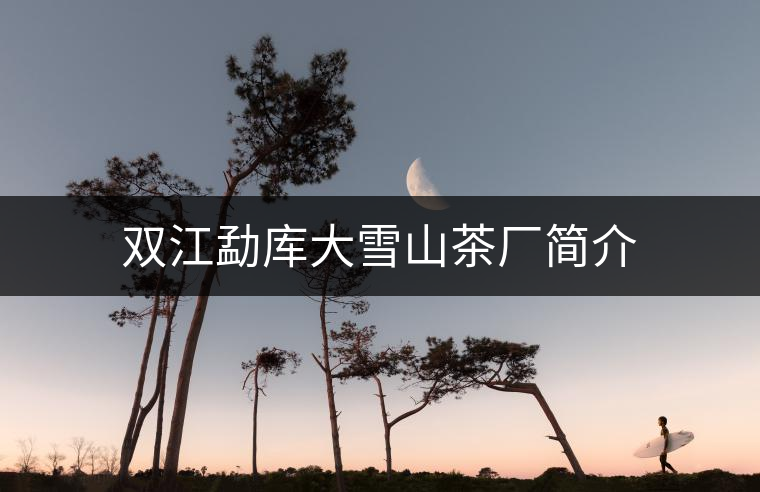 雙江勐庫大雪山茶廠簡介 雙江勐庫大雪山茶廠簡介