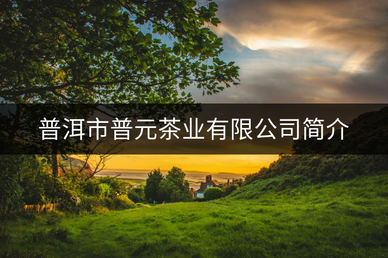 普洱市普元茶業(yè)有限公司簡介 普洱市普元茶業(yè)有限公司簡介