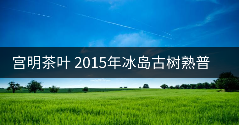 宮明茶葉 2015年冰島古樹熟普口感怎么樣? 宮明茶葉 2015年冰島古樹熟普口感怎么樣?
