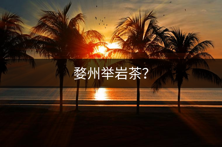 婺州舉巖茶？