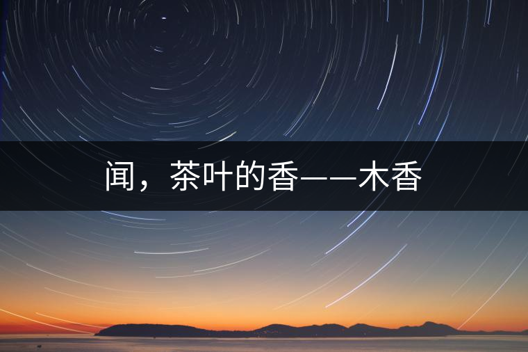 聞，茶葉的香——木香