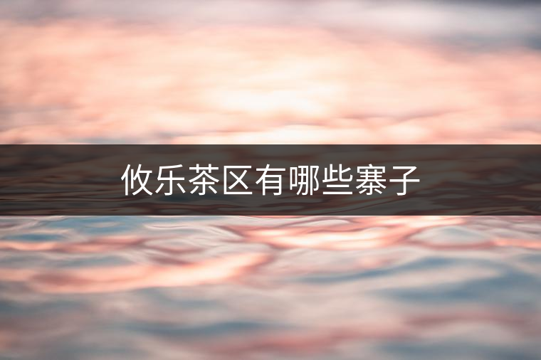 攸樂茶區(qū)有哪些寨子