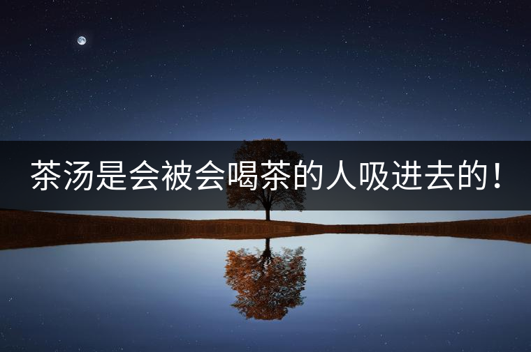 茶湯是會被會喝茶的人吸進去的！