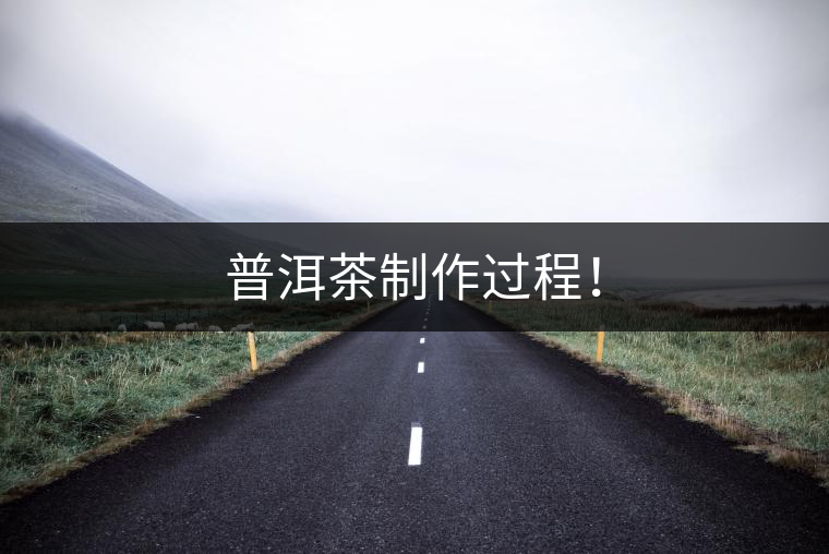 普洱茶制作過程！