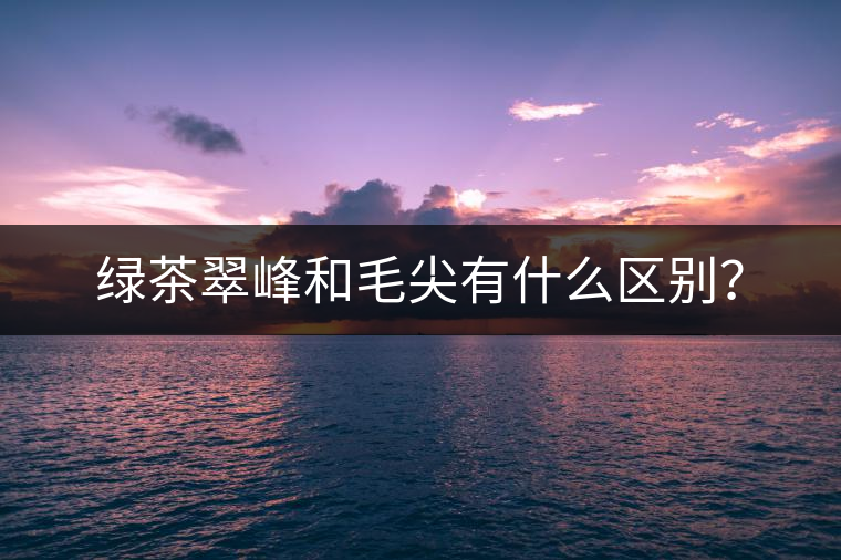 綠茶翠峰和毛尖有什么區(qū)別？