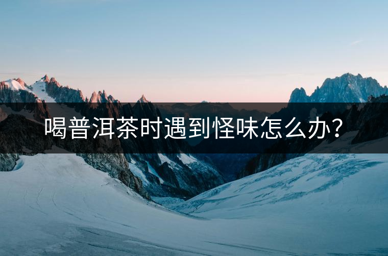 喝普洱茶時(shí)遇到怪味怎么辦？