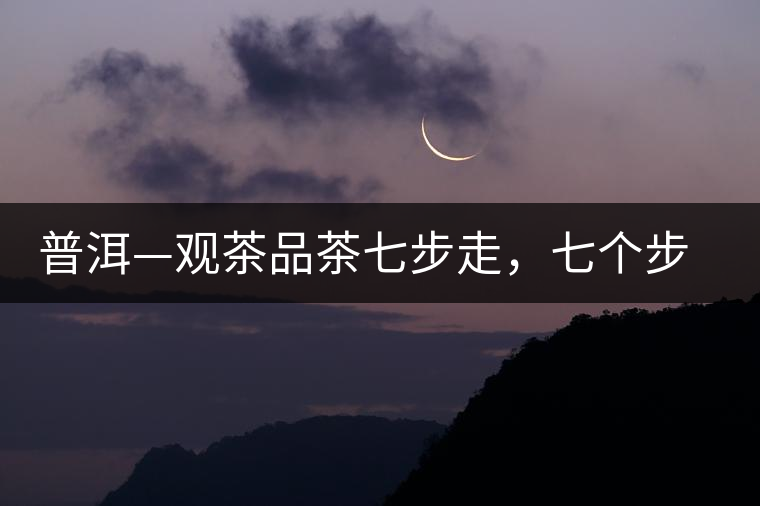 普洱—觀茶品茶七步走，七個(gè)步驟，喝懂普洱茶