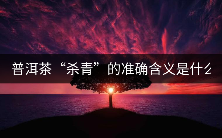 普洱茶“殺青”的準(zhǔn)確含義是什么？