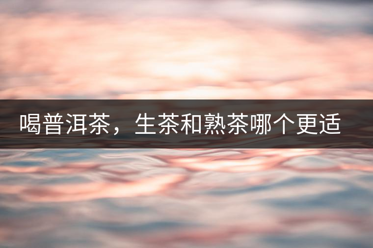 喝普洱茶，生茶和熟茶哪個更適合你？