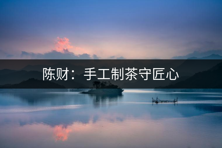 陳財:手工制茶守匠心 陳財:手工制茶守匠心