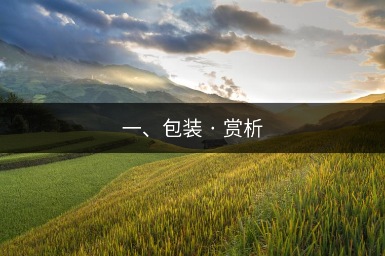一、包裝 · 賞析