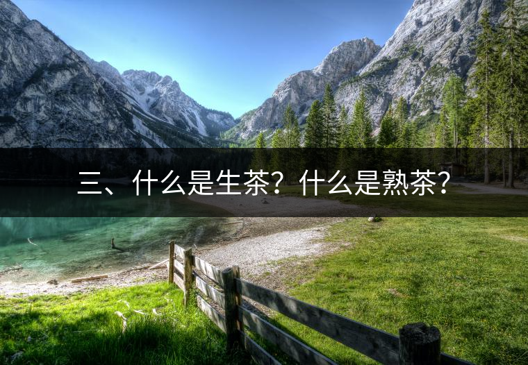三、什么是生茶？什么是熟茶？
