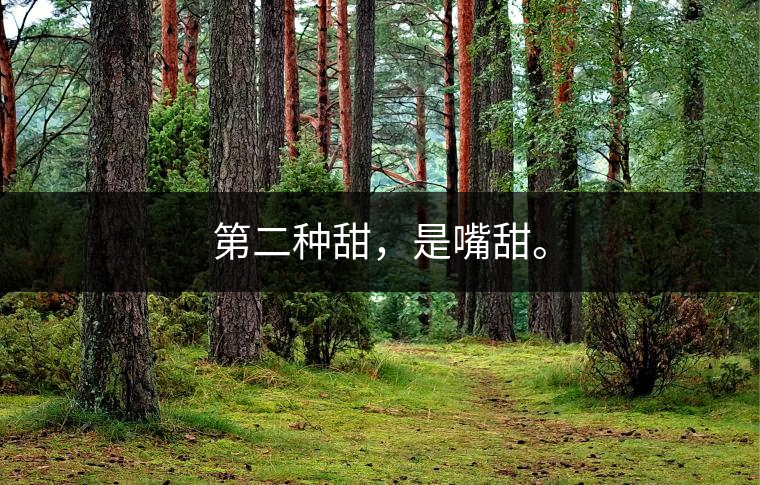 第二種甜，是嘴甜。