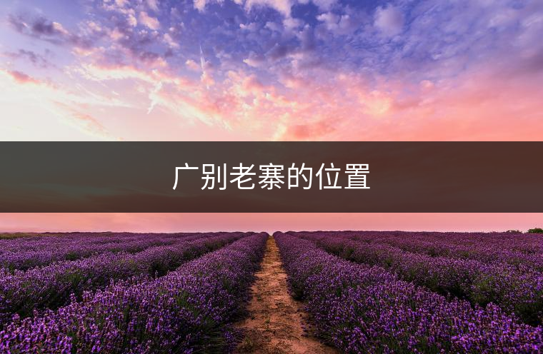 廣別老寨的位置