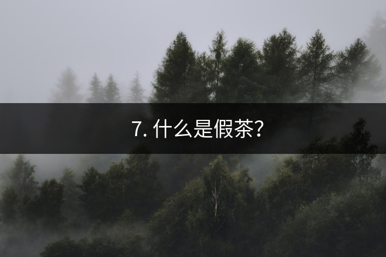 ? 7. 什么是假茶？