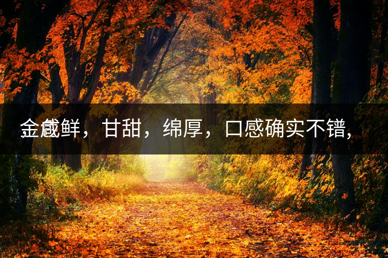 金色
，咸鮮，甘甜，綿厚，口感確實不鐠,還有上升空間。